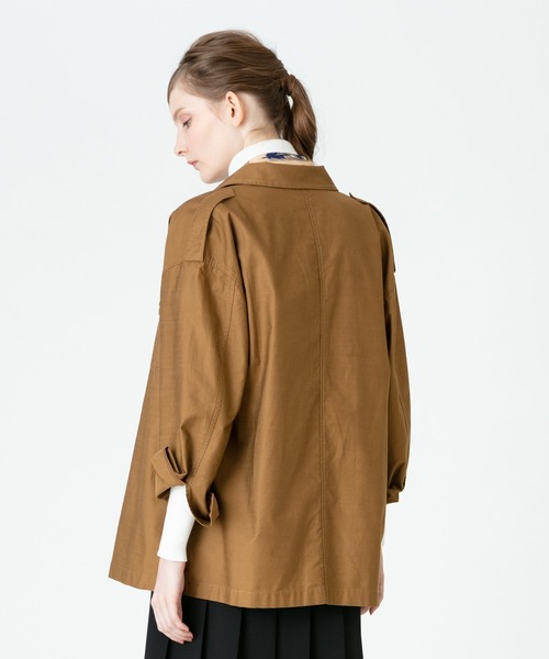 allureville（アルアバイル）の「コットンバックサテンCPOジャケット（ミリタリージャケット・レディース・カーキ/ベージュ・2）」の16枚目の写真