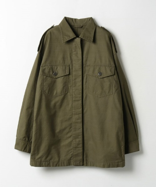 allureville（アルアバイル）の「コットンバックサテンCPOジャケット（ミリタリージャケット・レディース・カーキ/ベージュ・2）」の19枚目の写真