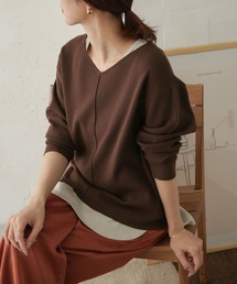 URBAN RESEARCH DOORS | ミラノリブワイドVネックプルオーバー(ニット/セーター)