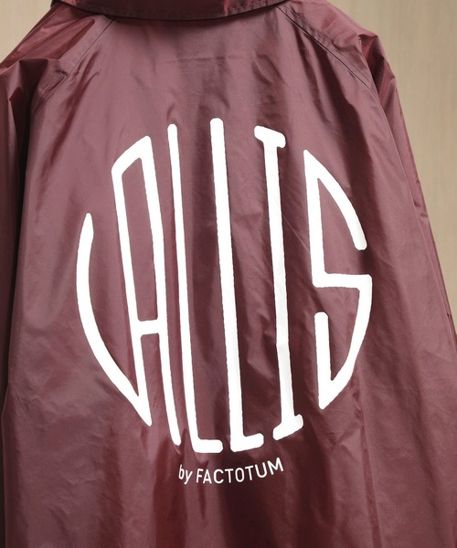 VALLIS by FACTOTUM（ヴァリスバイファクトタム）の「STUDIOUS別注 サークルロゴバックプリントコーチジャケット（ナイロンジャケット・メンズ・グリーン/バーガンディー/ブラウン・LARGE/MEDIUM）」の17枚目の写真