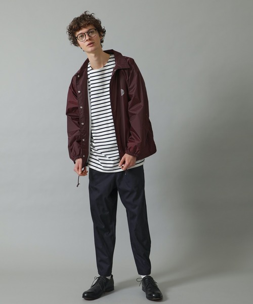 VALLIS by FACTOTUM（ヴァリスバイファクトタム）の「STUDIOUS別注 サークルロゴバックプリントコーチジャケット（ナイロンジャケット・メンズ・グリーン/バーガンディー/ブラウン・LARGE/MEDIUM）」の20枚目の写真