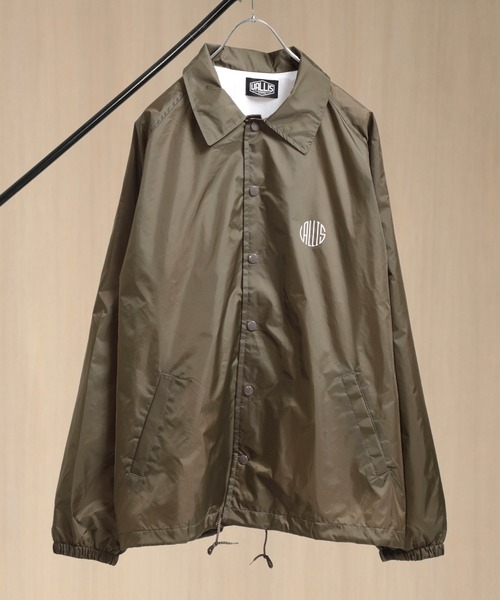 VALLIS by FACTOTUM（ヴァリスバイファクトタム）の「STUDIOUS別注 サークルロゴバックプリントコーチジャケット（ナイロンジャケット・メンズ・グリーン/バーガンディー/ブラウン・LARGE/MEDIUM）」の11枚目の写真