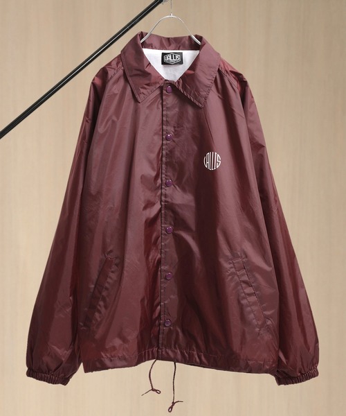 VALLIS by FACTOTUM（ヴァリスバイファクトタム）の「STUDIOUS別注 サークルロゴバックプリントコーチジャケット（ナイロンジャケット・メンズ・グリーン/バーガンディー/ブラウン・LARGE/MEDIUM）」の9枚目の写真