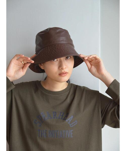 AMERICAN HOLIC(アメリカンホリック)の「合皮バケットハット(ハット・レディース・アイボリー/ブラウン/ブラック・FREE)」の9枚目の写真