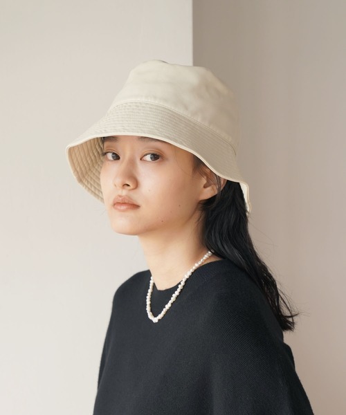 AMERICAN HOLIC(アメリカンホリック)の「合皮バケットハット(ハット・レディース・アイボリー/ブラウン/ブラック・FREE)」の2枚目の写真