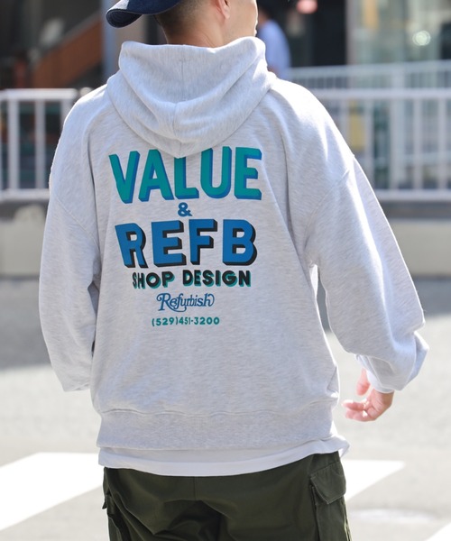 BACK NUMBER（バックナンバー）の「【BACK NUMBER】「RefurBish」 スウェットパーカー（パーカー・メンズ・ブラック/サックスブルー/ライトグレー・S/L/M/XL）」の3枚目の写真