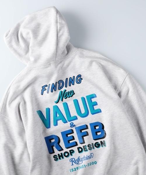 BACK NUMBER（バックナンバー）の「【BACK NUMBER】「RefurBish」 スウェットパーカー（パーカー・メンズ・ブラック/サックスブルー/ライトグレー・S/L/M/XL）」の16枚目の写真