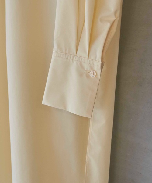 lautreamont BLEUBLANC（ロートレアモンブルーブラン）の「<lautreamont BLEUBLANC>タイプライタースリットロングシャツ≪洗濯機で洗える≫（シャツ/ブラウス・レディース・オフホワイト/イエロー・9号）」の21枚目の写真