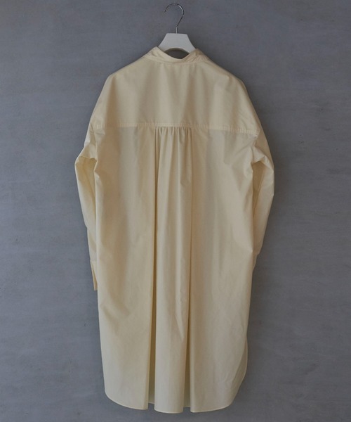 lautreamont BLEUBLANC（ロートレアモンブルーブラン）の「<lautreamont BLEUBLANC>タイプライタースリットロングシャツ≪洗濯機で洗える≫（シャツ/ブラウス・レディース・オフホワイト/イエロー・9号）」の16枚目の写真