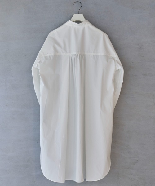 lautreamont BLEUBLANC（ロートレアモンブルーブラン）の「<lautreamont BLEUBLANC>タイプライタースリットロングシャツ≪洗濯機で洗える≫（シャツ/ブラウス・レディース・オフホワイト/イエロー・9号）」の9枚目の写真