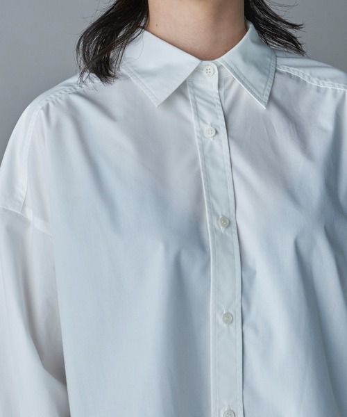 lautreamont BLEUBLANC（ロートレアモンブルーブラン）の「<lautreamont BLEUBLANC>タイプライタースリットロングシャツ≪洗濯機で洗える≫（シャツ/ブラウス・レディース・オフホワイト/イエロー・9号）」の11枚目の写真