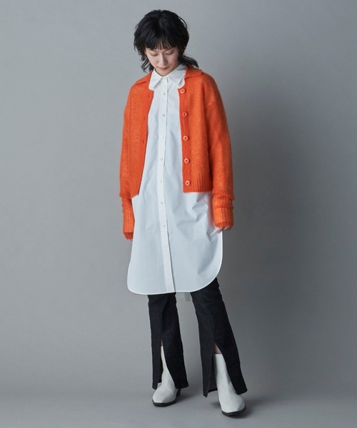 lautreamont BLEUBLANC（ロートレアモンブルーブラン）の「<lautreamont BLEUBLANC>タイプライタースリットロングシャツ≪洗濯機で洗える≫（シャツ/ブラウス・レディース・オフホワイト/イエロー・9号）」の10枚目の写真