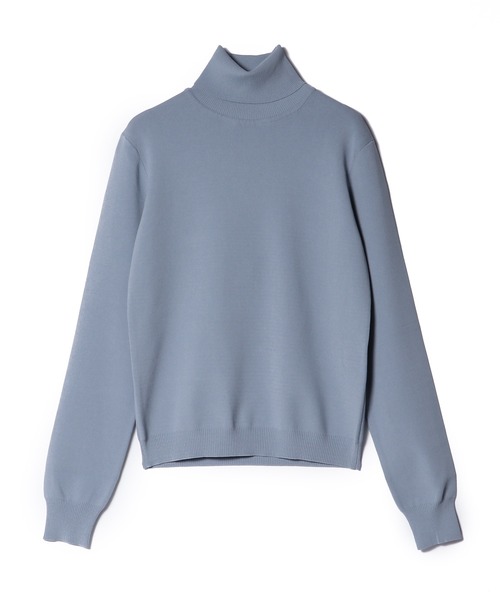 UMA ESTNATION（ユマエストネーション）の「UMA ESTNATION / タートルネックニット（ニット/セーター・レディース・スカイブルー/ダークブラウン/キャメル・FREE）」の9枚目の写真