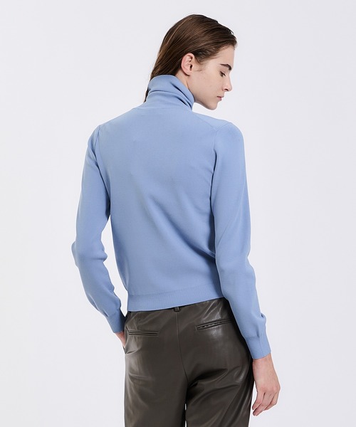 UMA ESTNATION（ユマエストネーション）の「UMA ESTNATION / タートルネックニット（ニット/セーター・レディース・スカイブルー/ダークブラウン/キャメル・FREE）」の7枚目の写真