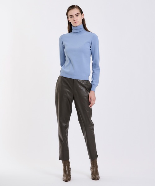 UMA ESTNATION（ユマエストネーション）の「UMA ESTNATION / タートルネックニット（ニット/セーター・レディース・スカイブルー/ダークブラウン/キャメル・FREE）」の8枚目の写真