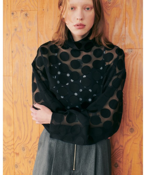 LE CIEL BLEU（ルシェルブルー）の「Dot Layered Blouse（シャツ 