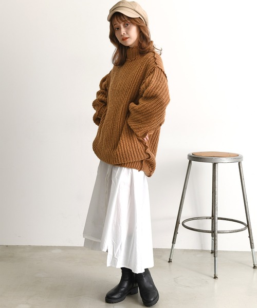 Dita(ディータ)の「21AW モヘアタッチハイネックボリューミィニット(ニット/セーター・レディース・キャメル/ベージュ/チャコールグレー/オリーブ・M/L)」の17枚目の写真