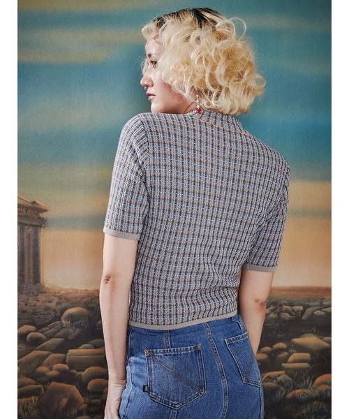 PAMEO POSE（パメオポーズ）の「Meifan Knit Top（ニット/セーター・レディース・スカイブルー/グレー/レッド・FREE）」の5枚目の写真