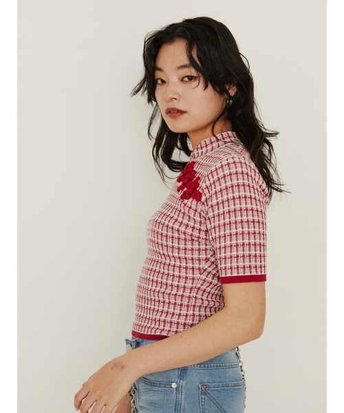 PAMEO POSE（パメオポーズ）の「Meifan Knit Top（ニット/セーター・レディース・スカイブルー/グレー/レッド・FREE）」の16枚目の写真