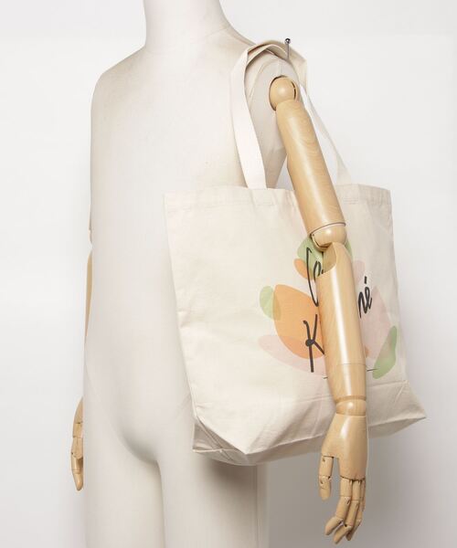 バッグ CAFE KITSUNE COFFEE CUP TOTE BAG Cafe Kitsune Men's Café Kitsune Coffee Cup Tote Bag in Black