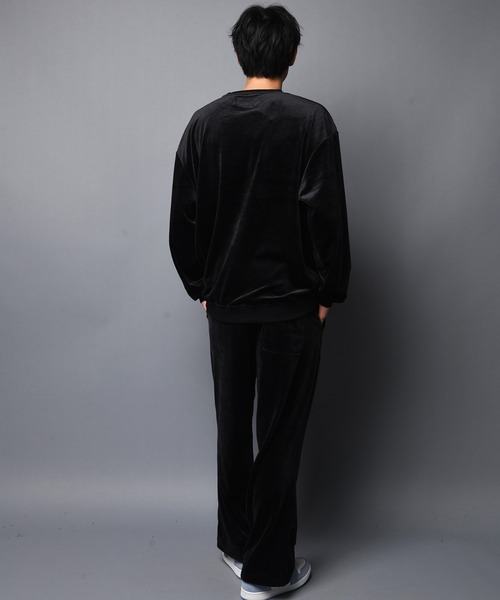 GALLIS ADDICTION（ガリスアディクション）の「GA FUR-VELOR PANTS/ベロア イージーパンツ（スウェットパンツ・メンズ・ブラック/グレー・M/L）」の5枚目の写真