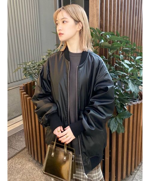 MURUA（ムルーア）の「フェイクレザーMA-1（MA-1）」 - WEAR