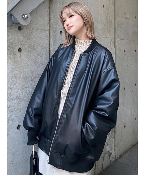 MURUA（ムルーア）の「フェイクレザーMA-1（MA-1）」 - WEAR