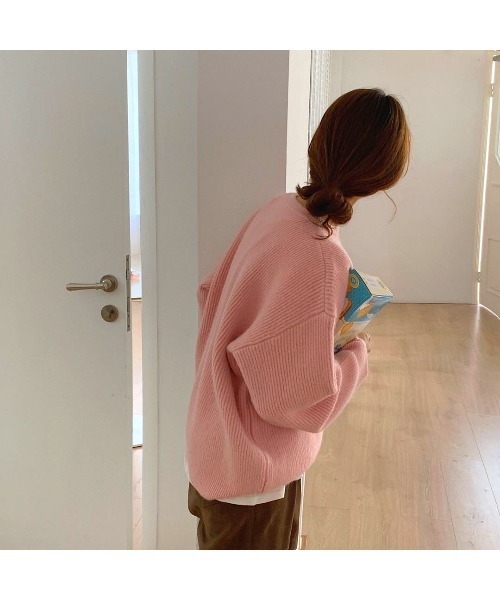 MINS MINIS（ミンスミニス）の「ルーズフィットクルーネックニット（ニット/セーター・レディース・アイボリー/ライトピンク/イエロー/ブルー/ターコイズブルー・FREE）」の20枚目の写真