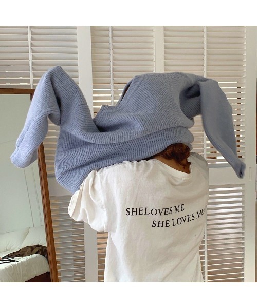 MINS MINIS（ミンスミニス）の「ルーズフィットクルーネックニット（ニット/セーター・レディース・アイボリー/ライトピンク/イエロー/ブルー/ターコイズブルー・FREE）」の10枚目の写真