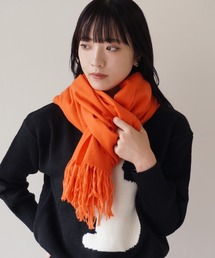 レディースのマフラー（オレンジ/橙色系）ファッション通販