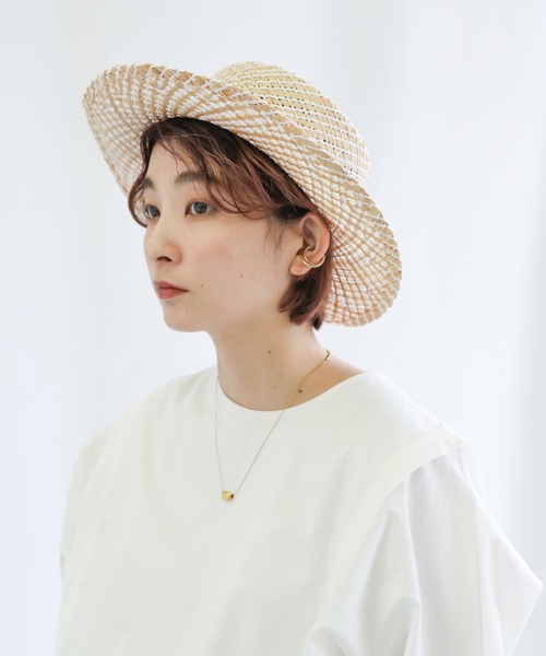 select MOCA（セレクトモカ）の「2022 SS 2WAYワイドリボンカンカン帽（ハット・レディース・ブラック/アイボリー・FREE）」の8枚目の写真