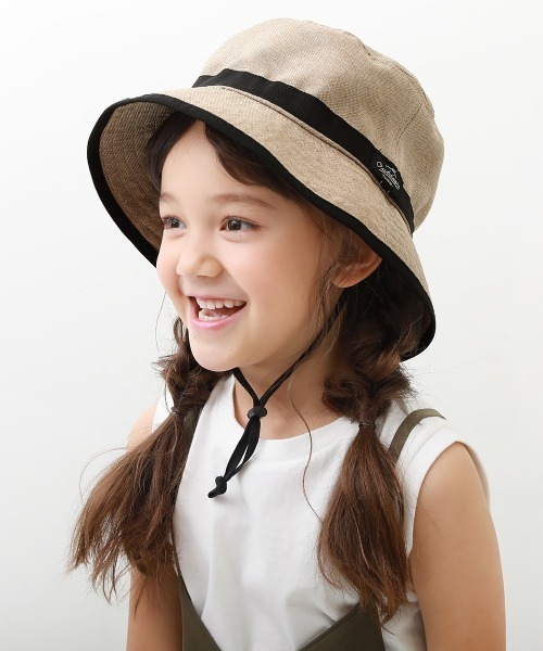 devirock（デビロック）の「【UVカット】折りたためるバケットハット（ハット・キッズ・ブラック/ベージュ/キナリ・52/54/56）」の3枚目の写真