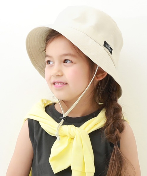 devirock（デビロック）の「【UVカット】折りたためるバケットハット（ハット・キッズ・ブラック/ベージュ/キナリ・52/54/56）」の2枚目の写真