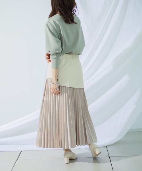 mona Belinda（モナベリンダ）の「袖取り外し2WAYプルオーバー（Tシャツ/カットソー・レディース・チャコールグレー/ベージュ/カーキ・FREE）」の6枚目の写真