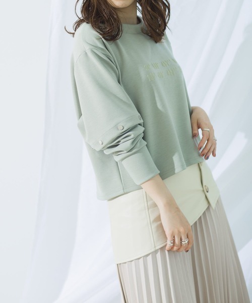 mona Belinda（モナベリンダ）の「袖取り外し2WAYプルオーバー（Tシャツ/カットソー・レディース・チャコールグレー/ベージュ/カーキ・FREE）」の21枚目の写真