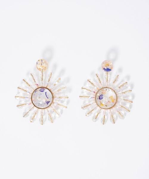 ANEVER（アンエバー）の「フラワー イヤリング（イヤリング・レディース・ホワイト系・F）」の2枚目の写真