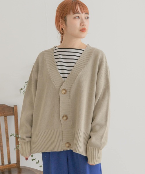 ITEMS URBANRESEARCH(アイテムズ アーバンリサーチ)の「オーバーサイズカーディガン(カーディガン/ボレロ・レディース・チャコールグレー/ベージュ/パープル・FREE)」の14枚目の写真