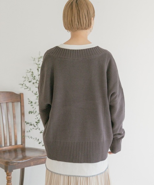 ITEMS URBANRESEARCH(アイテムズ アーバンリサーチ)の「オーバーサイズカーディガン(カーディガン/ボレロ・レディース・チャコールグレー/ベージュ/パープル・FREE)」の12枚目の写真