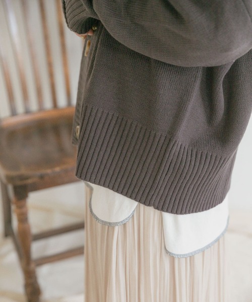 ITEMS URBANRESEARCH(アイテムズ アーバンリサーチ)の「オーバーサイズカーディガン(カーディガン/ボレロ・レディース・チャコールグレー/ベージュ/パープル・FREE)」の13枚目の写真