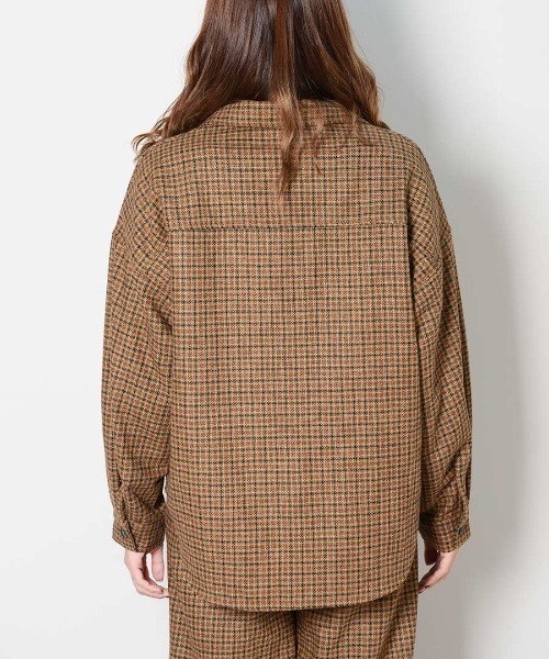 shopnikoniko(ショップニコニコ)の「ガンクラブチェックオーバーシャツ(シャツ/ブラウス・レディース・グレー/イエロー・フリー)」の12枚目の写真