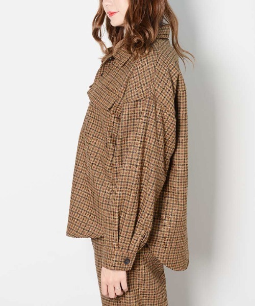 shopnikoniko(ショップニコニコ)の「ガンクラブチェックオーバーシャツ(シャツ/ブラウス・レディース・グレー/イエロー・フリー)」の11枚目の写真