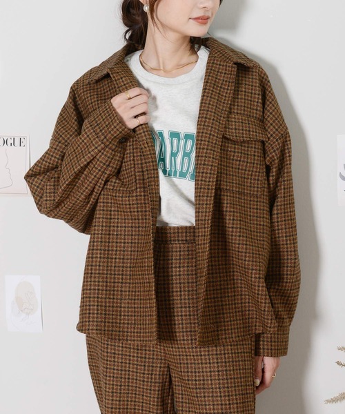shopnikoniko(ショップニコニコ)の「ガンクラブチェックオーバーシャツ(シャツ/ブラウス・レディース・グレー/イエロー・フリー)」の19枚目の写真