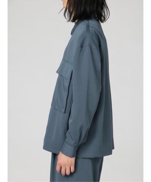 semantic design(セマンティックデザイン)の「【ストレッチ】セマンティックデザイン CPO セットアップ 長袖ルーズシャツ(セットアップパンツございます)(セットアップ・メンズ・ブラック/ブルー/グリーン・MEDIUM/LARGE)」の9枚目の写真