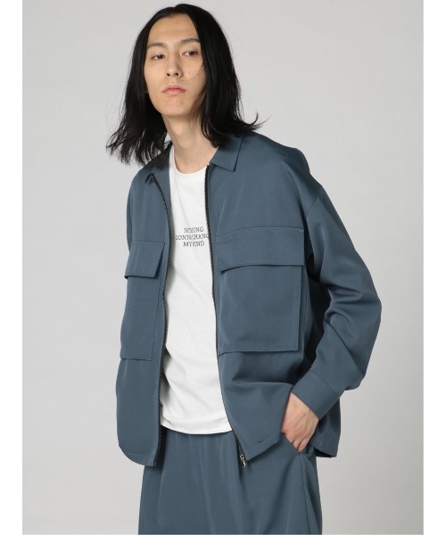 semantic design(セマンティックデザイン)の「【ストレッチ】セマンティックデザイン CPO セットアップ 長袖ルーズシャツ(セットアップパンツございます)(セットアップ・メンズ・ブラック/ブルー/グリーン・MEDIUM/LARGE)」の13枚目の写真