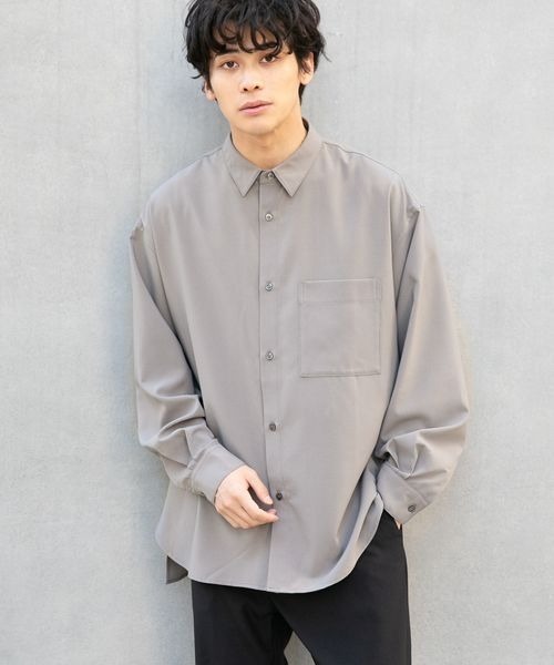 LOWRYS FARM（ローリーズファーム）の「クリアトロヨークシャツ　267566（シャツ/ブラウス・メンズ・ネイビー/グレー/グリーン/ベージュ・MEDIUM/LARGE）」の2枚目の写真