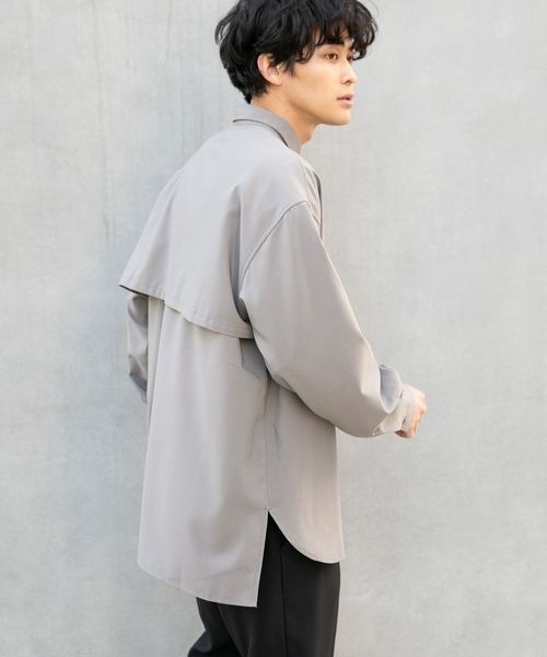 LOWRYS FARM（ローリーズファーム）の「クリアトロヨークシャツ　267566（シャツ/ブラウス・メンズ・ネイビー/グレー/グリーン/ベージュ・MEDIUM/LARGE）」の7枚目の写真