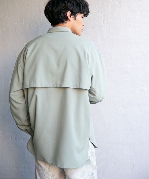 LOWRYS FARM（ローリーズファーム）の「クリアトロヨークシャツ　267566（シャツ/ブラウス・メンズ・ネイビー/グレー/グリーン/ベージュ・MEDIUM/LARGE）」の8枚目の写真