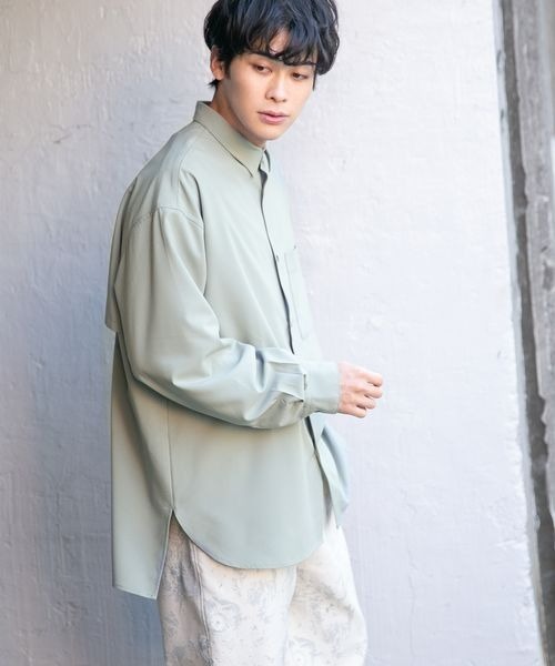 LOWRYS FARM（ローリーズファーム）の「クリアトロヨークシャツ　267566（シャツ/ブラウス・メンズ・ネイビー/グレー/グリーン/ベージュ・MEDIUM/LARGE）」の9枚目の写真