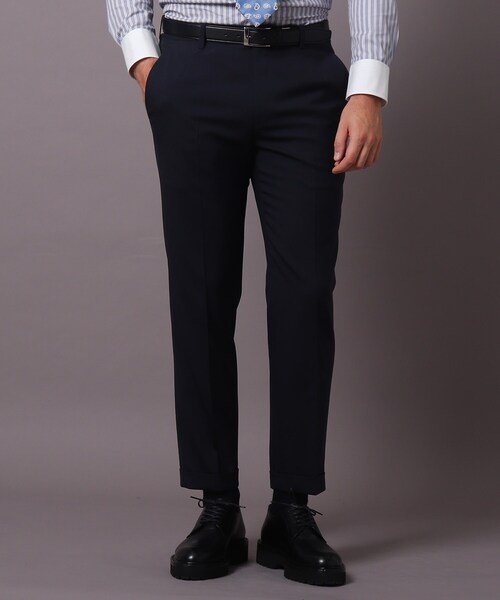 DRESSTERIOR（ドレステリア）の「◆Super100's ドレスパンツ（スーツパンツ・メンズ・ブラック/ダークネイビー・85/76/79/82）」の2枚目の写真