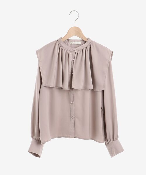 MAJESTIC LEGON(マジェスティックレゴン)の「セーラーカラーサテンブラウス(シャツ/ブラウス・レディース・グレー/アイボリー/ピンクベージュ・MEDIUM)」の13枚目の写真